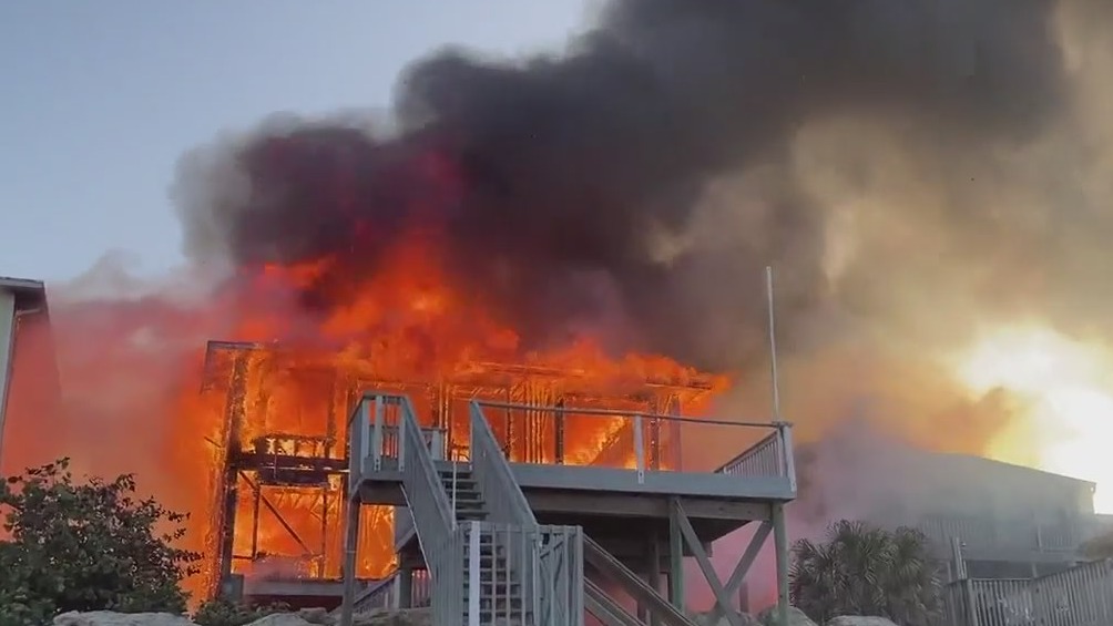 Beach house catches fire in Volusia County